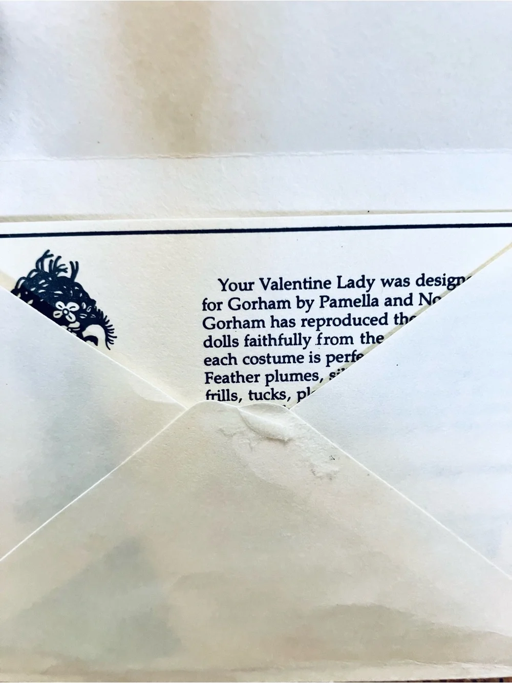 Gorham 1987 Valentine’s Ladies Sylvia Porcelain Doll 11in VL7 Has COA Read